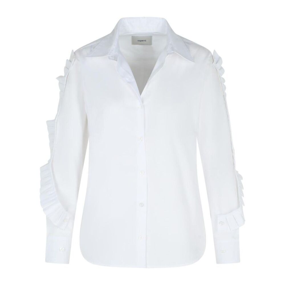 Coperni 'Ruffle' White Cotton Shirt Women